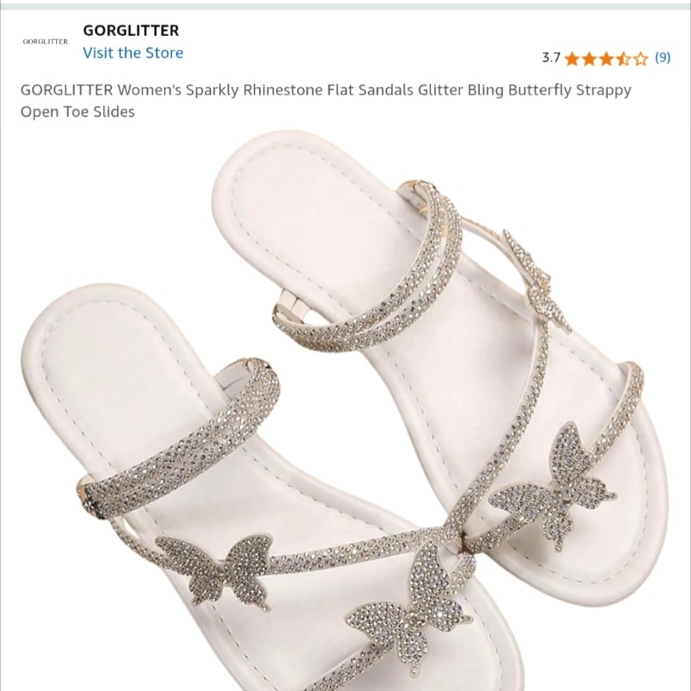 Women's Silver Rhinestone Sandals